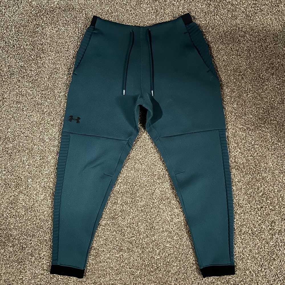 Under Armour Teal Green Black Athletic Activewear Jogger Pants